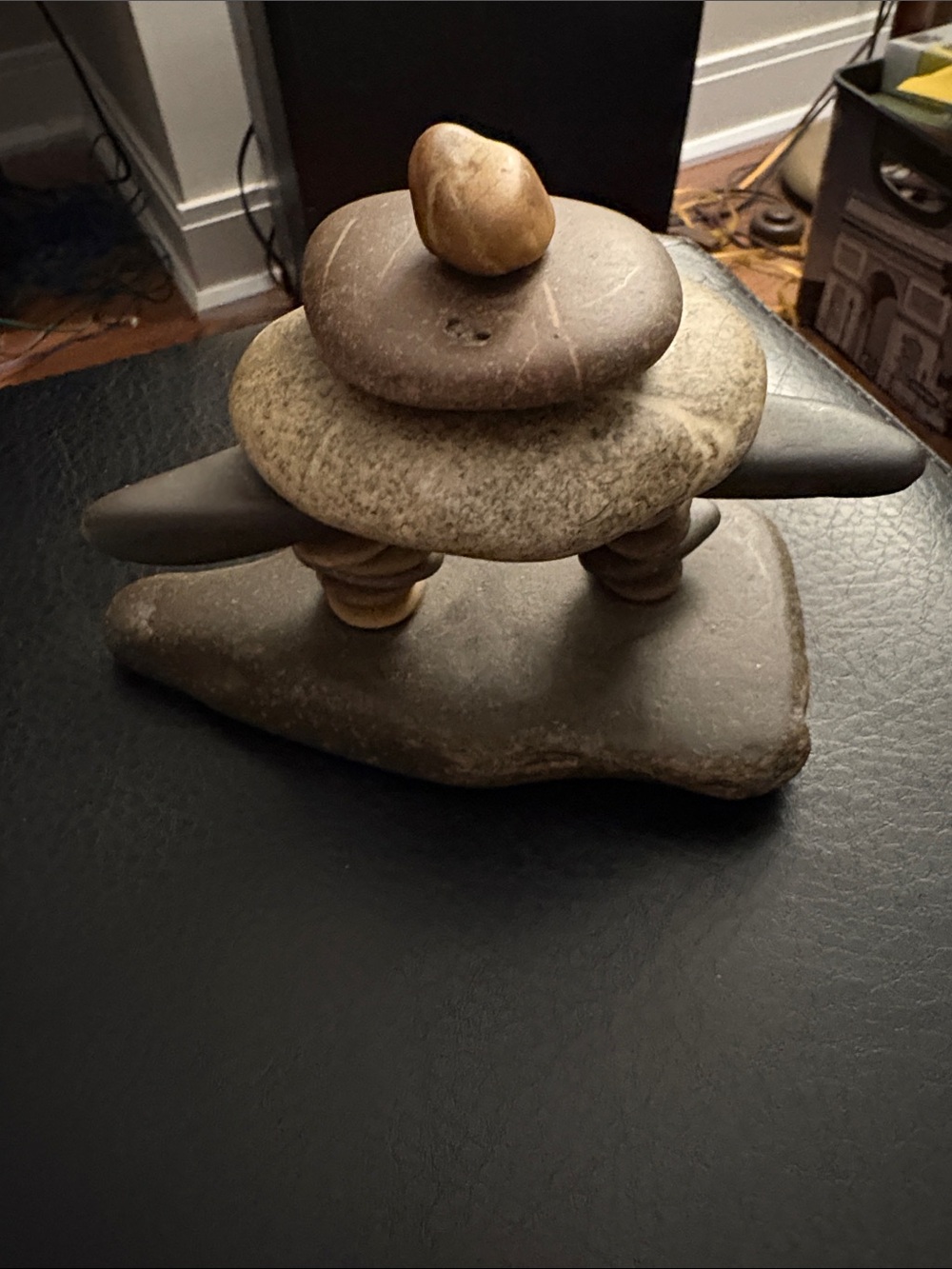 Miniature Inukshuk Handcrafted Natural Beach River stones Inuit Stone Structure